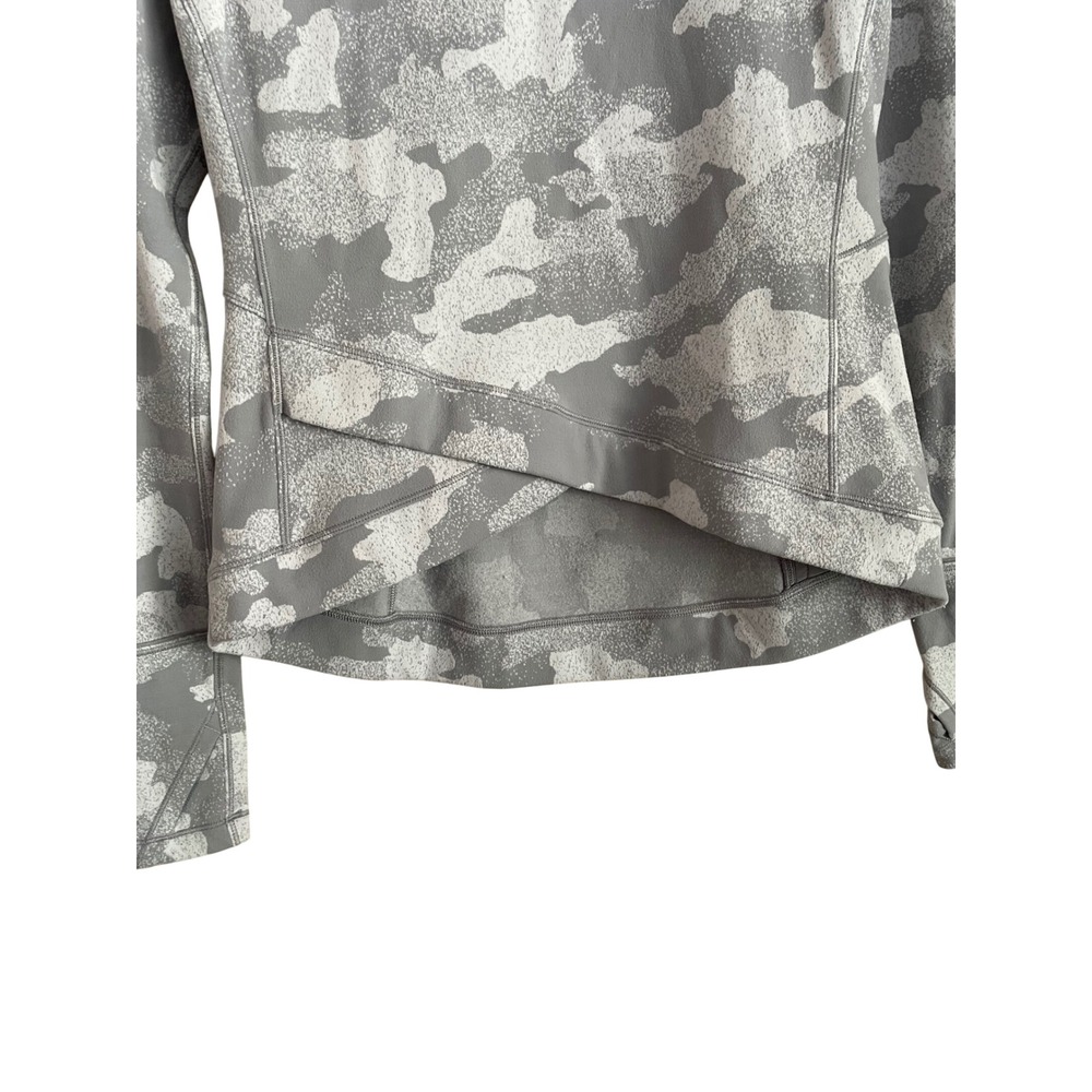 Lululemon Close to Crossing Rulu Long-Sleeve Shirt Camo 8 Athleisure Gray Gym - Picture 5 of 9